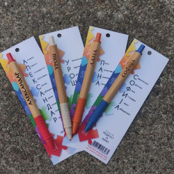 Drvene hemijske olovke sa imenima